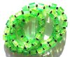 50 6x6mm Yellow & Green Crackle Cube Beads